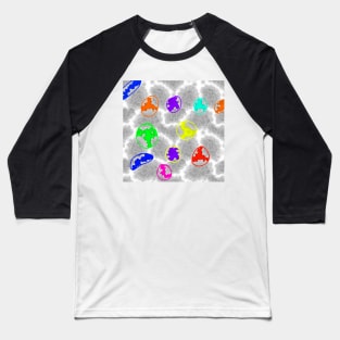 colorful grey abstract texture art Baseball T-Shirt